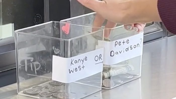Starbucks Workers Get Clever With ‘Kanye West Or Pete Davidson’ Tip Jars