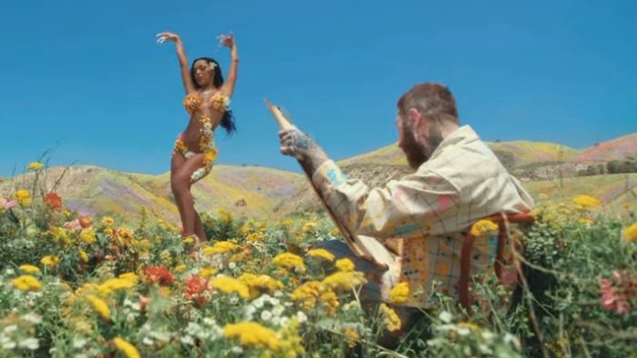 Doja Cat Is Post Malone’s Scantily Clad Muse In Their New ‘I Like You (A Happier Song)’ Video