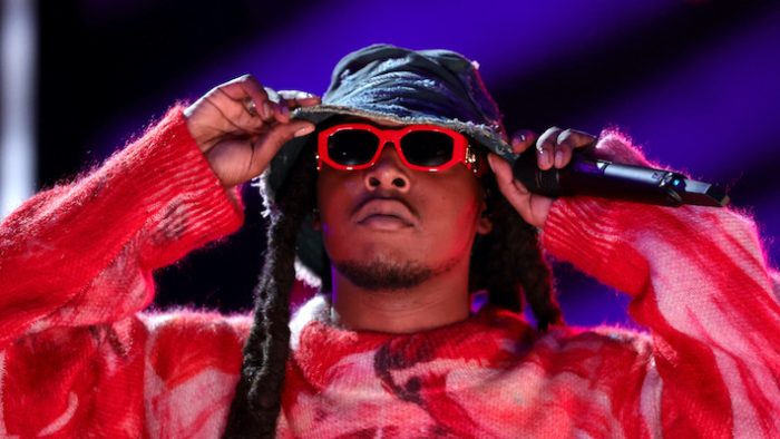 Takeoff Was Honored By Two Minnesota Vikings During Pregame Warmups