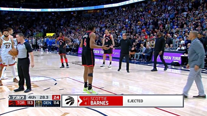 Scottie Barnes Didn’t Know Why Scott Foster Ejected Him In A 1-Point Game With 30 Seconds Left