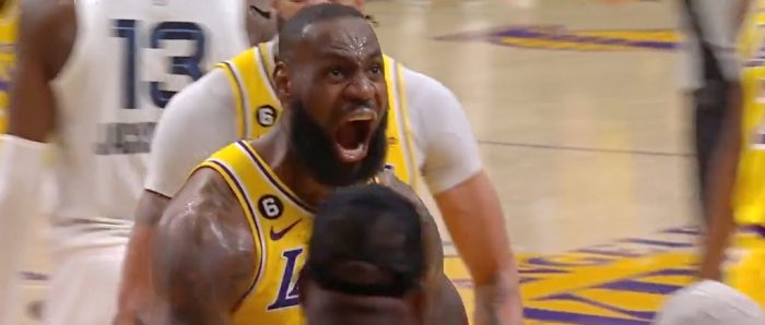 LeBron James Drove Right Through Dillon Brooks For The And-1 Dagger In Overtime Of Game 4