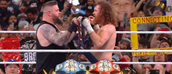 Sami Zayn And Kevin Owens Beat The Usos At WrestleMania 39 To Become The Undisputed WWE Tag Team Champions
