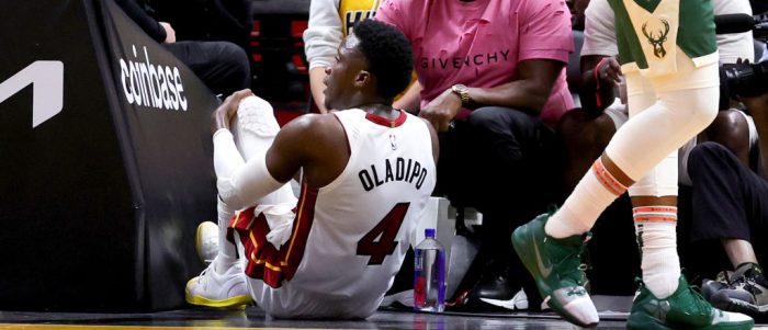 Victor Oladipo Was Helped To The Locker Room After An Apparent Knee Injury In Game 3 Of Heat-Bucks