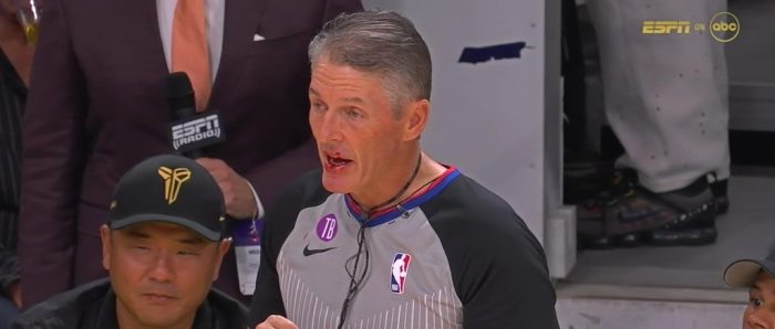 Scott Foster Got A Bloody Lip After LeBron James Ran Into Him