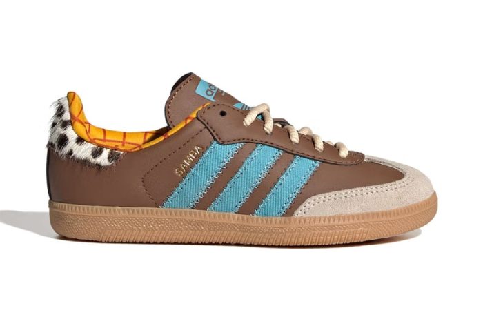 Step into ‘Toy Story’ with the adidas Samba “Woody”