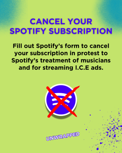 Working Families Party calls out Spotify’s ICE ads with “Unwrapped” campaign