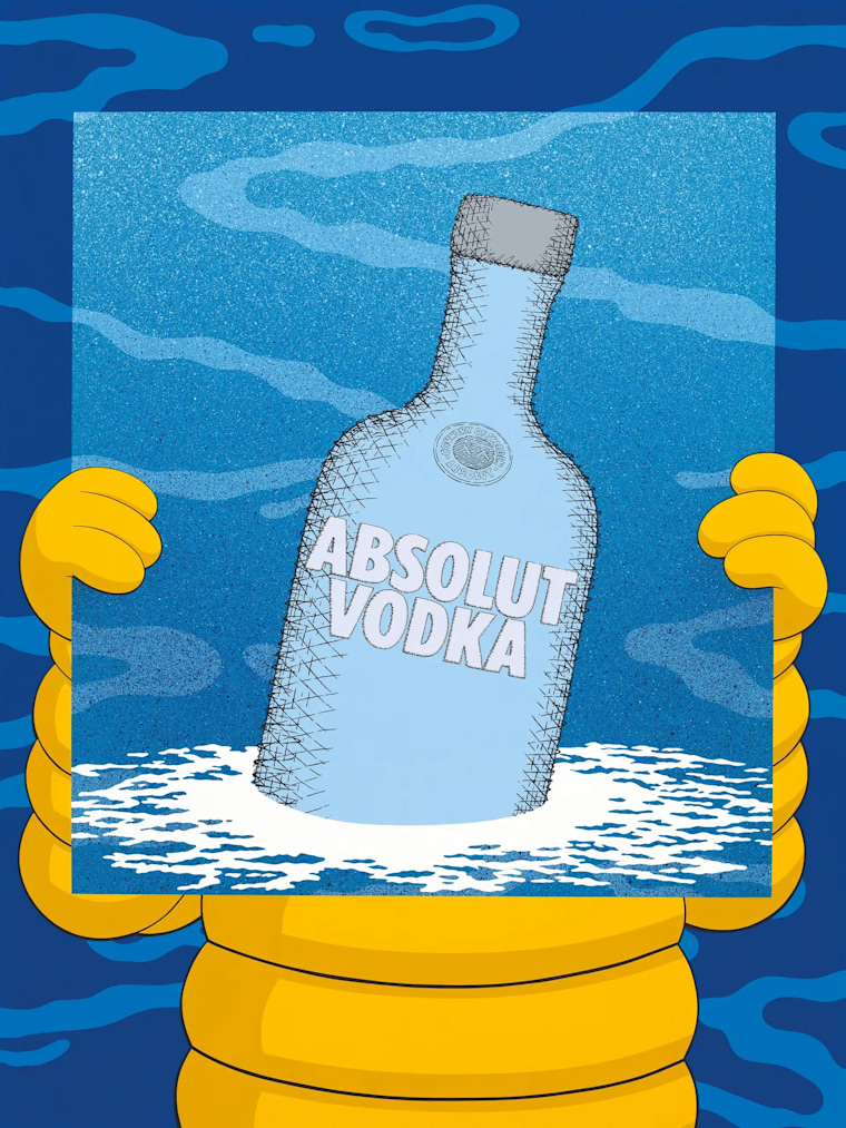 KAWS releases a limited-edition Absolut Vodka collab