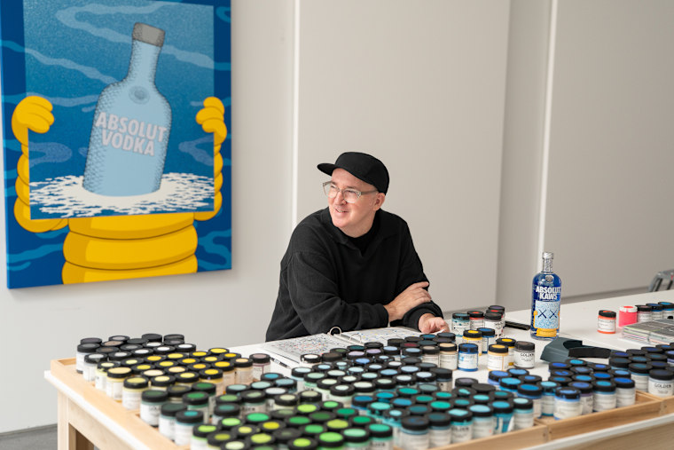 KAWS releases a limited-edition Absolut Vodka collab